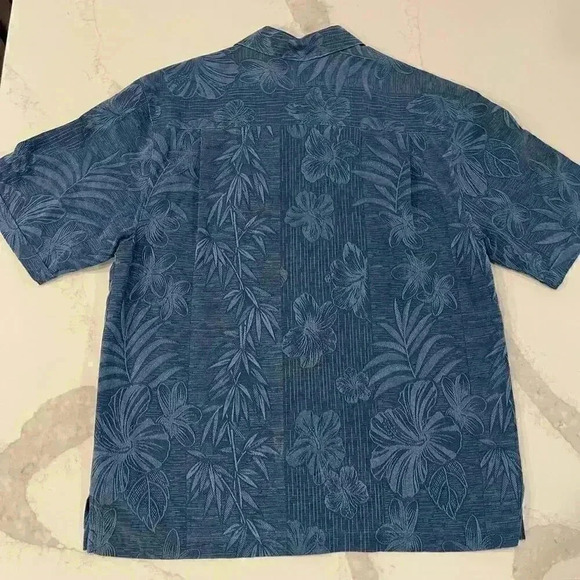 Jamaica Jaxx Men's Medium 100% Silk Tropical Hawaiian Casual SS Button Up Shirt - Picture 5 of 6